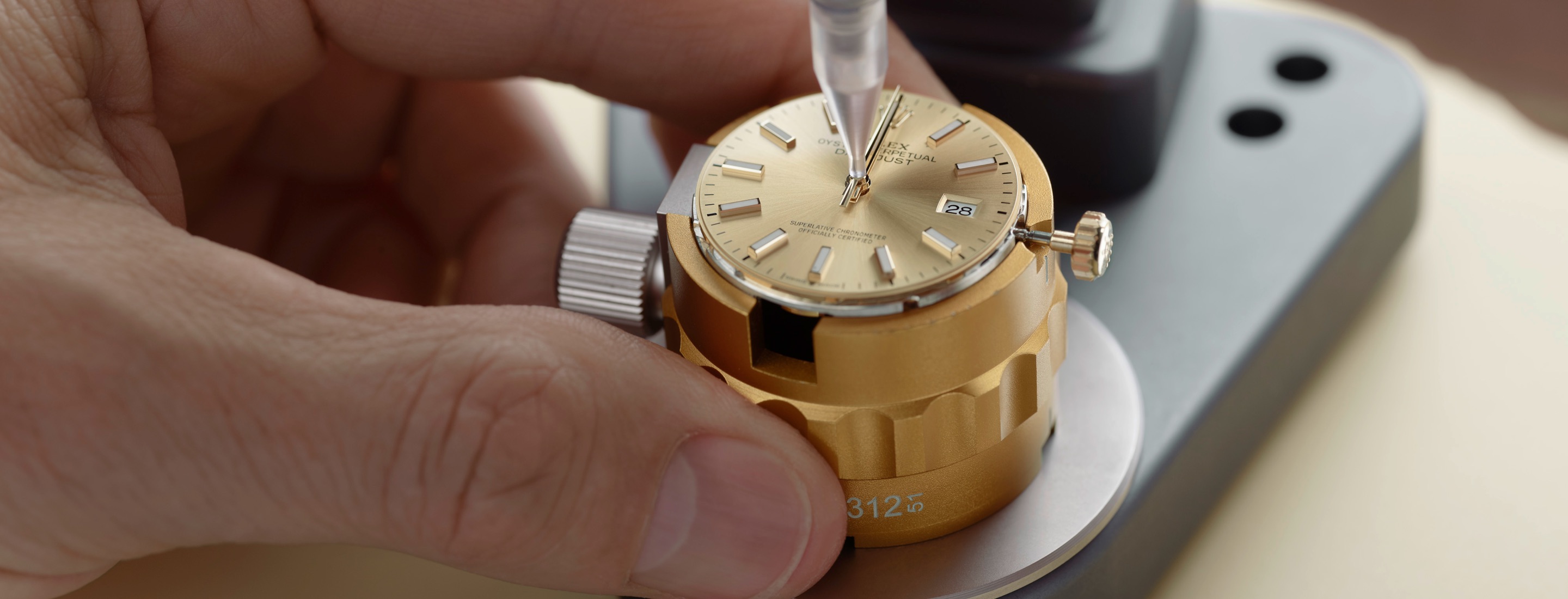 The Rolex servicing procedure step