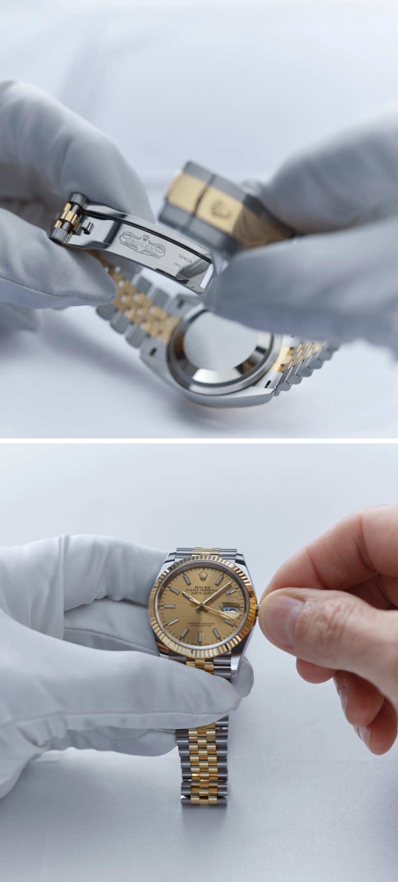 The Rolex servicing procedure step